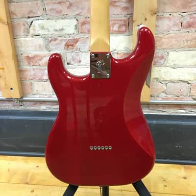 USED Fender Noventa Stratocaster 2021 - Crimson Red Transparent image 6