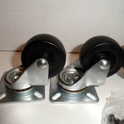 Set of 4 Crate 4x12 CAB Caster Casters Wheel Wheels Speaker Cabinet Amp Swivel Guitar Bass Road Case image 6