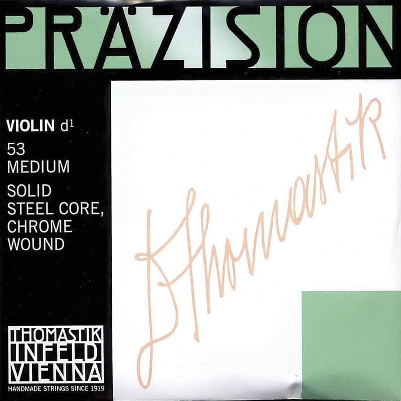 Thomastik-Infeld 53 Precision Chrome Wound Carbon Steel Core 4/4 Violin String - D (Medium) image 1