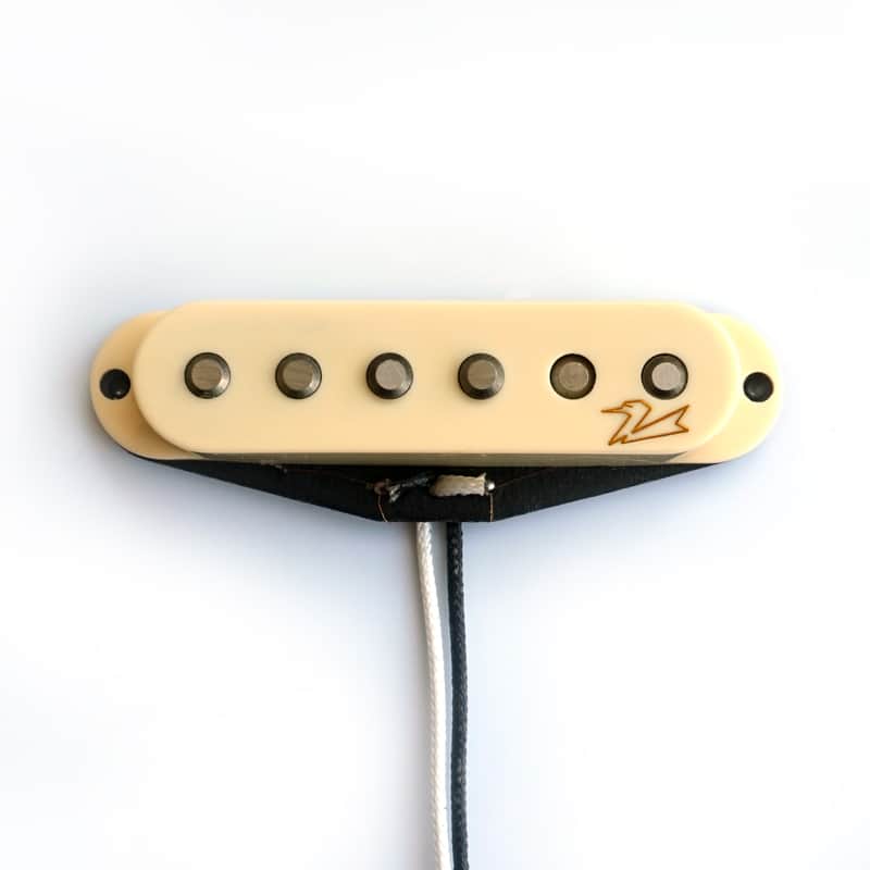 Fuzzy Duck™ Gold Series Single Coil Pickups for Stratocasters (Bridge) - Cream with Logo image 1