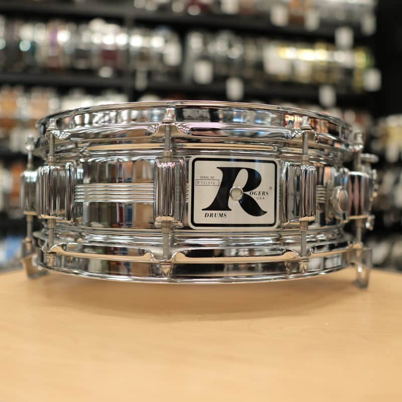 Pre-Owned Rogers 5x14" "Big R" Dynasonic Chrome over Brass Snare Drum image 1