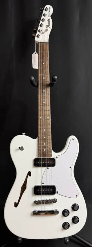 Fender Jim Adkins JA-90 Thinline Telecaster Electric Guitar Gloss White (507) image 1