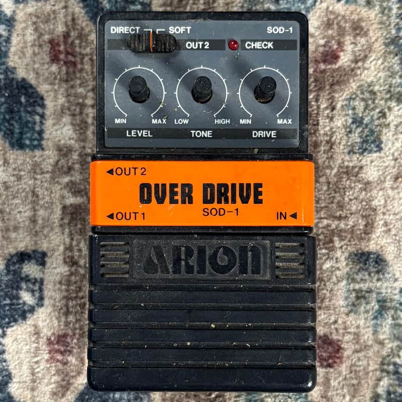 Arion Over Drive SOD-1 Vintage Black Box Overdrive Guitar Effect Pedal! R image 1