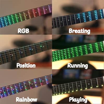 LED Guitar Fretboard Light Strip – 12 Scale Learning Modes + 6 Stage Lighting Effects image 2