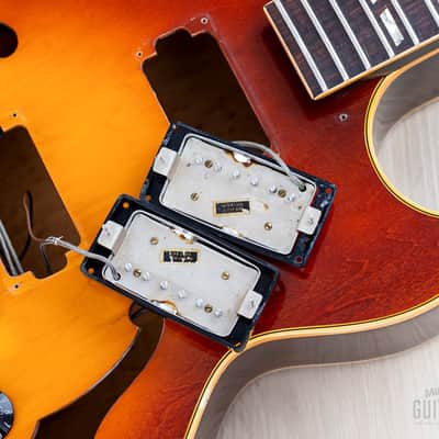 1970 Gibson ES-175 D Vintage Hollowbody Guitar Ice Tea Sunburst, Collector-Grade w/ Pat # T Tops, Case image 18