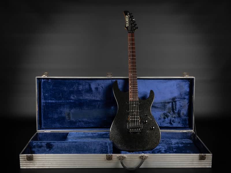 1990 Hamer Centaura - Black Metal Flake | USA Vintage | Reverb France