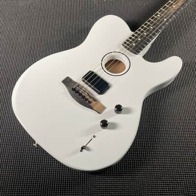 Fender Limited FINNEAS American Acoustasonic Telecaster - Satin Arctic White image 5
