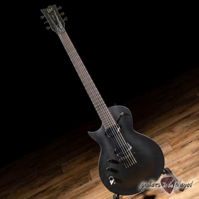 ESP LTD EC-1000 Baritone LH Fishman Left-Handed Guitar – Charcoal Metallic Satin image 1