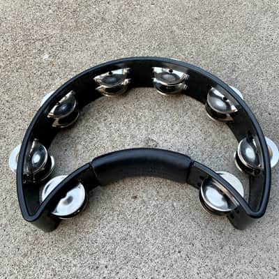 RhythmTech RT1010 Tambourine with Nickel Jingles 2010s - Black image 1