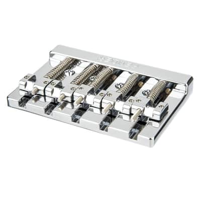 Fender HiMass 5-Strings Bass Narrow Bridge Assembly - Brass Saddles, Chrome image 2