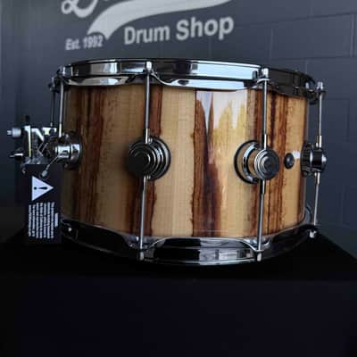 ~WOW!~ DW Collector's Series 333 Pure Maple 7x14 Snare Drum in Natural Gloss Lacquer over Exotic African Chechen with Chrome Hardware image 6