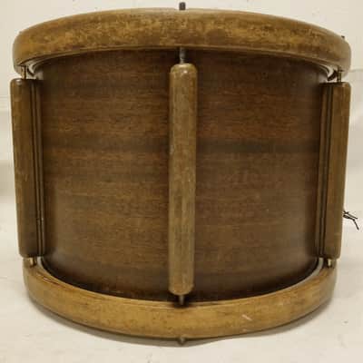 Ludwig&Ludwig WW2 10x14"Marching Snare Drum 3Ply African Mahogany+Wood Lugs+Rims image 6