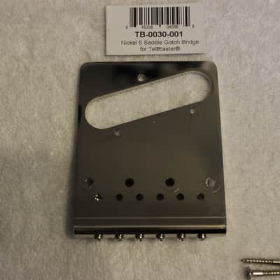 Fender/Gotoh Telecaster Nickel Body Hardware Set Modern GTC202 6-saddle Bridge USA Tele TB-0030-001 image 6