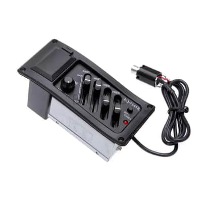 4 Band Acoustic Guitar Pickup EQ Preamp Amplifier Equalizer Tuner image 1