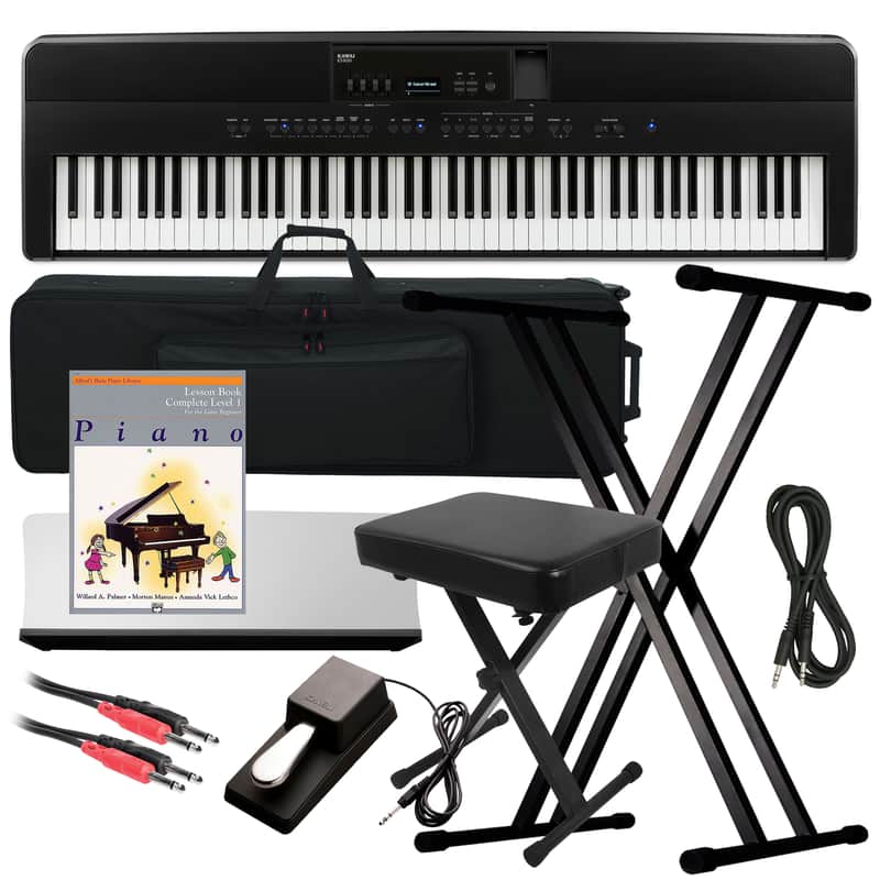 Kawai ES920 Portable Digital Piano - Black STAGE ESSENTIALS BUNDLE image 1