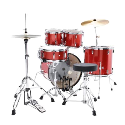 Tama Stagestar Drum Kit Inc Hardware And Cymbals, Candy Red Sparkle ST50H5Z-CDS image 3