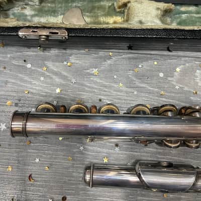 RARE Moritz Max Monnig Professional Handmade Solid Silver German Flute 1930-40 - sterling silver image 7