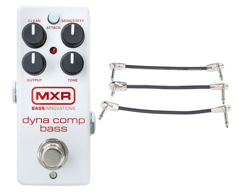 MXR M282 Bass Dyna Comp Mini + Gator Patch Cable 3 Pack image 1