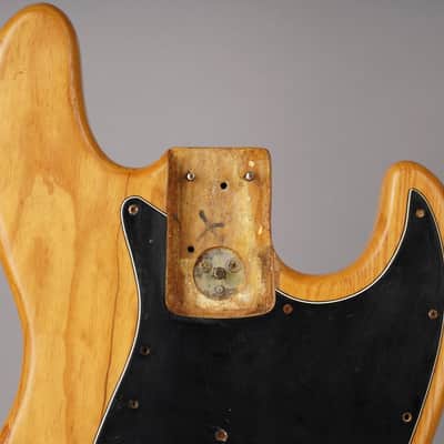 Fender Jazz Bass Body - 1976 - Neck Plate - Hardware - Natural image 5