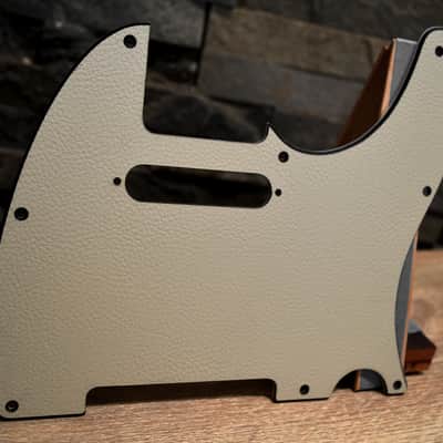 Faux White Leather Textured Pickguard - Fits Fender Telecaster Single Pickup USA image 2