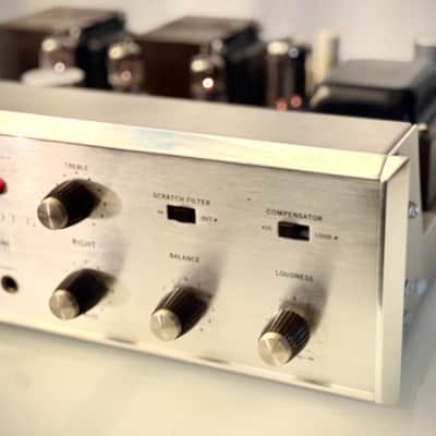 🎶✨ H.H. Scott 222D/222-D Tube Integrated Amplifier w/ Wood Case — Serviced EL84 / 7189 Vintage Hi-Fi image 13