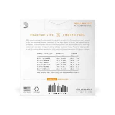 2 Pack, D'Addario XS 10-46 Coated NPS Electric Guitar Strings - XSE1046-2P image 4