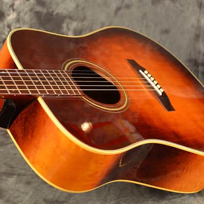 Alvarez Vintage 5031 Dreadnought Acoustic Beautiful Birdseye Maple Sunburst Body w case included image 5