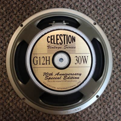 used Celestion G12H30 70th Anniversary 12" 16ohm 30 Watt Guitar Speaker, Very Good Condition image 1