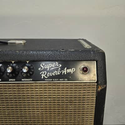 Vintage 1965 Fender Super Reverb Guitar Amp w/ Orginal Foot Switch image 5