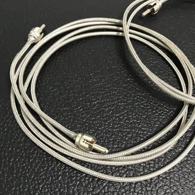 Vintage Style Reverb Tank Cables 2pc Set RCA image 2