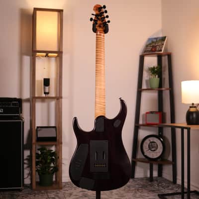 Musicman JP15 Electric Guitar - Roasted Maple Fingerboard, Flame Trans Black Burst image 20