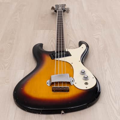 1965 Mosrite Ventures Model Vintage Short Scale Bass Sunburst image 13