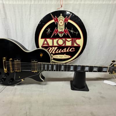Gibson USA Custom Shop Les Paul Custom Guitar with COA + Case - Ebony / Black image 3