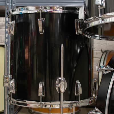 1980s Ludwig "Big Beat" Black Cortex Drum Kit image 3