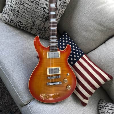 Cort M600 M Series Double Cutaway HH with Flame Maple Top 2002 - Cherry Burst Bild 13