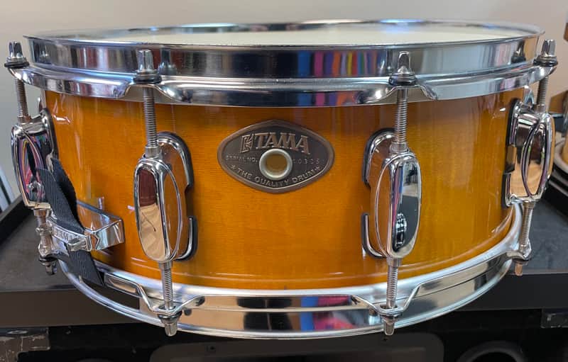Tama Superstar Snare Drum 198? Amber stain image 1