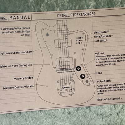 Deimel Firestar 2025 - Silver w/ Black pores & Guard. Righteous Sound Pickups. NEW, (Authorized Dealer) image 20