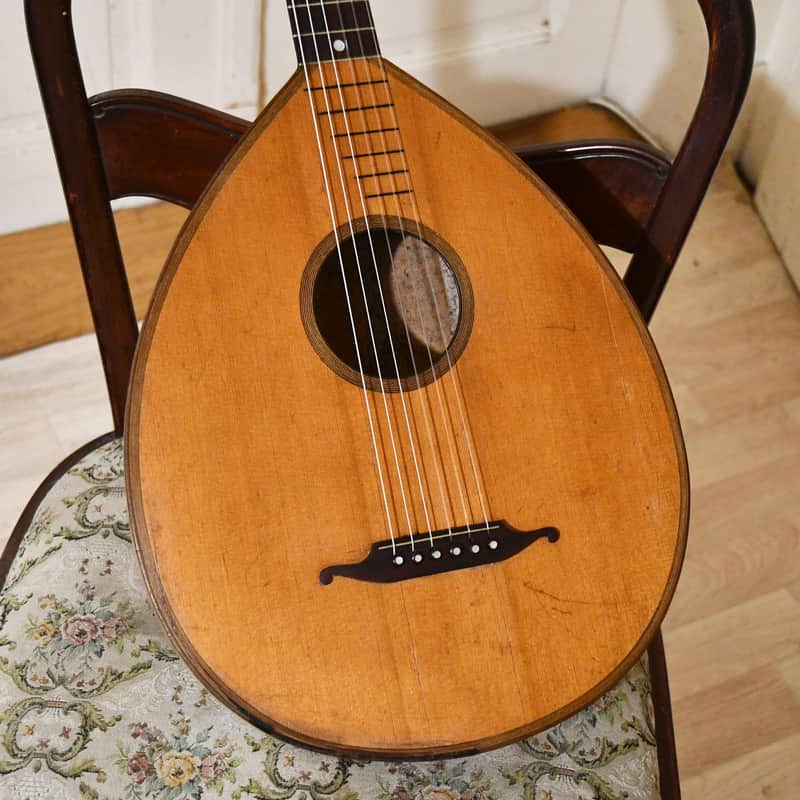 ✴️ Video Included – Player-ready Round-bodied Pre-war Guitar Lute, Germany, 1930s – Outstanding Sound and Great Condition image 1