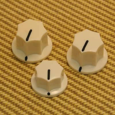 PK-0174-028 Light Cream USA Jazz Bass Guitar Knobs For Solid Shaft USA Pots
