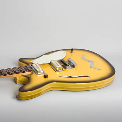 Micro-Frets Golden Melody Semi-Hollow Body Electric Guitar (1969), ser. #1411, original black tolex hard shell case. image 7