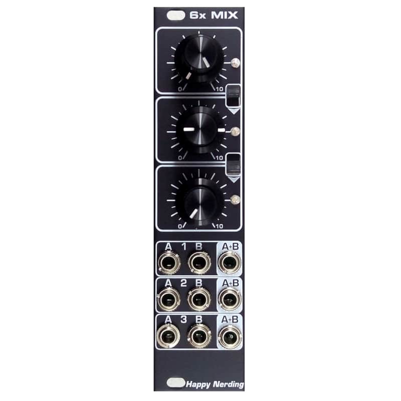 Happy Nerding 6xMIX Eurorack Audio Mixer Module (Black) image 1