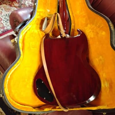 Vintage 1963 1 Owner Gibson EB-0 Cherry OHSC Strap Hang Tag Free Shipping! image 3