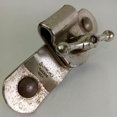 *Slingerland Bass Drum Cymbal L-Arm Mount Nickel Vintage 40s-50s USA Radio King* image 1