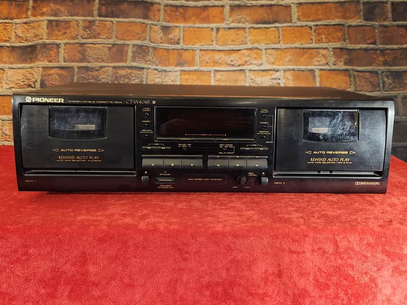 Pioneer CT-W404R Stereo Double Cassette Deck - One Side Non-Functioning image 1