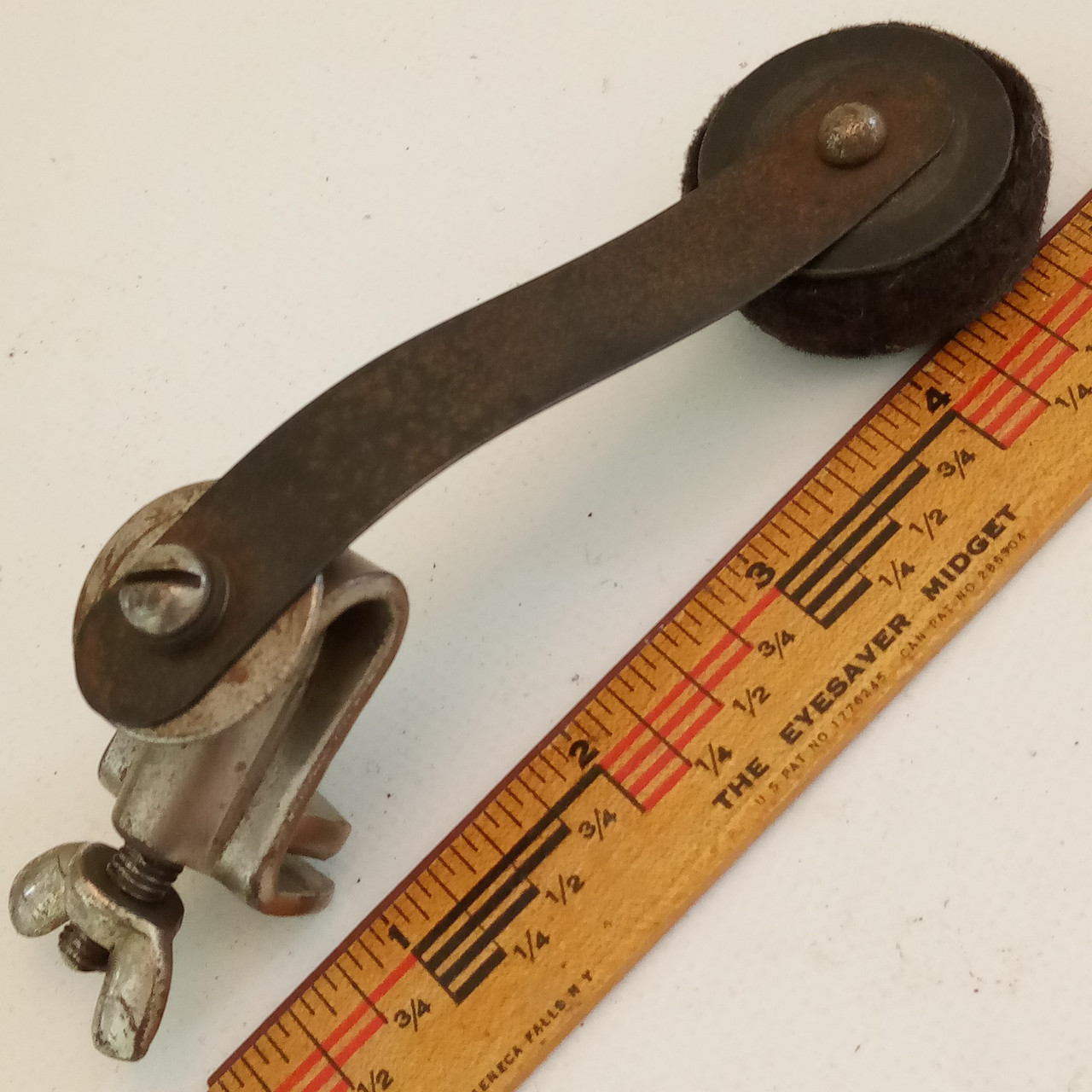 Leedy Snare Drum Tone Control Clamp-On#7635 External Felt Muffler Nickel Vintage — main photograph