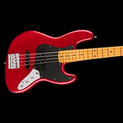 Fender American Ultra II Jazz Bass Maple Fingerboard Sinister Red With Case - Serial # US24011161 - Demo image 4