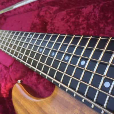 Beautiful Wal MK3 6-String Bass - Shedua Facings, Mahogany core, Indian Ebony fretboard - NICE! image 7