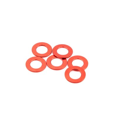 Tone Ninja TuneHues TH-200 Tuner Post Washers, Red, set of 6