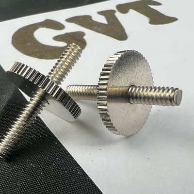 Faber  59 ABR Brass! Studs and Brass! Thumbwheel Kit, (pair) nickel plated, glossy Brass nickel plat image 3