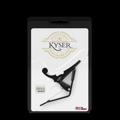Kyser Quick-Change Capo, Black - for Banjos, Ukes, & Mandolins, USA Made, KBMBA image 1
